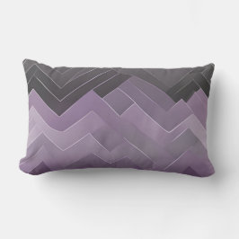 Cojín Lumbar Arte de IA púrpura malva moderno y gris carbón 