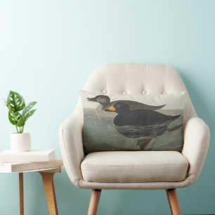 Cojín Lumbar Arte de pato americano de Audubon vintage