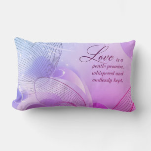 Cojín Lumbar Arte de Romance Corazón Dorado Elegante