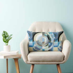 Cojín Lumbar Arte Deco vintage Pochoir formas geométricas de ja