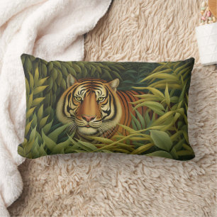 Cojín Lumbar Arte digital del tigre bengalí