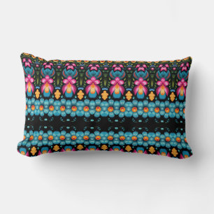 Cojín Lumbar Arte folclórico floral moderno