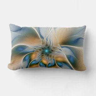 Cojín Lumbar Arte fractal de fantasía abstracta y elevada con a