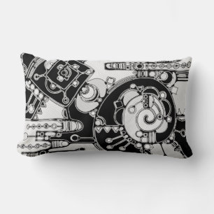 Cojín Lumbar Arte Geométrico Blanco Y Negro 4