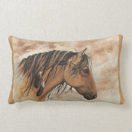 Cojín Lumbar Arte majestuoso del caballo de la serie del