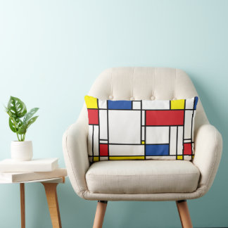 Cojín Lumbar Arte Moderno De Stijl Geométrico Minimalista Mondr