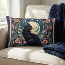 Arte Nouveau Gato Negro Místico