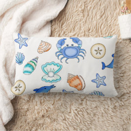 Cojín Lumbar Arte Oceánico Temático de Playa