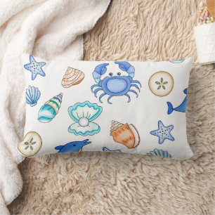 Cojín Lumbar Arte Oceánico Temático de Playa