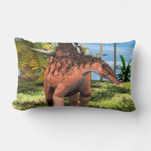 Cojín Lumbar Arte prehistórico de Kentrosaurus Dinosaurio Jungl