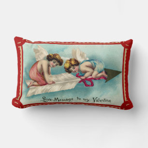 Cojín Lumbar Arte vintage del Día de San Valentín