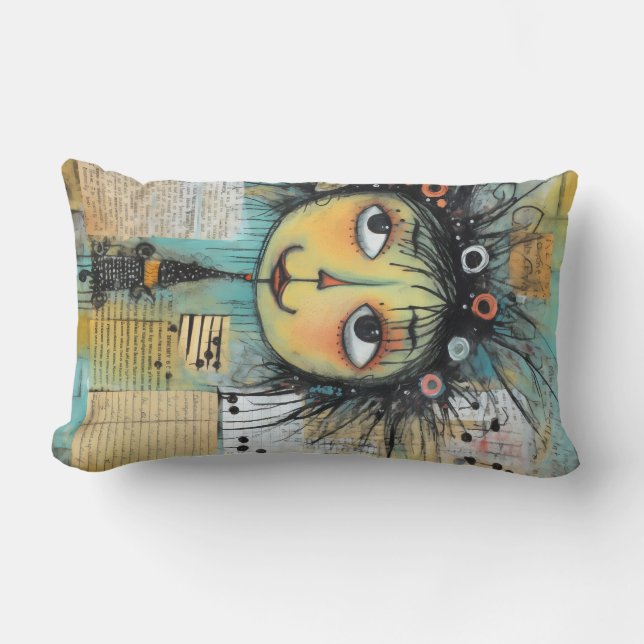 Cojín Lumbar ArtLady 1 Encantador y angustiado (Anverso)