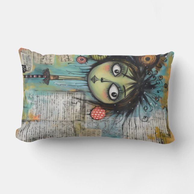 Cojín Lumbar ArtLady 20 Encantador y afligido (Anverso)