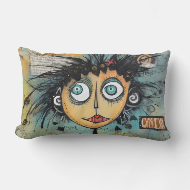 Cojín Lumbar ArtLady 21 Encantador y afligido (Anverso)