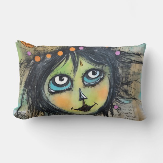 Cojín Lumbar ArtLady 5 Encantador y afligido (Anverso)