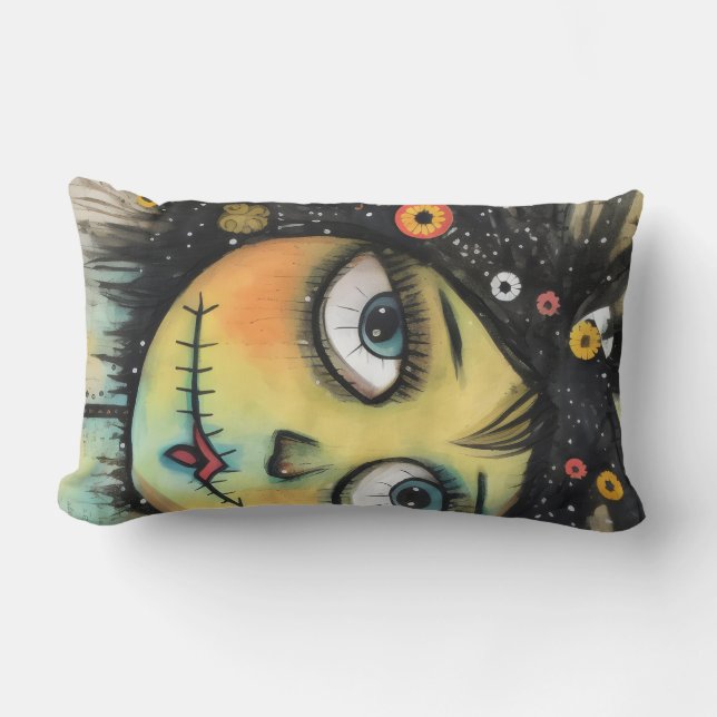Cojín Lumbar ArtLady 6 Encantador y afligido (Anverso)