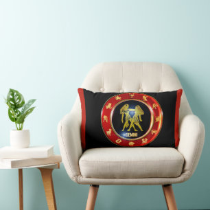 Cojín Lumbar Astrología del Rótulo Zodiaco Gemini