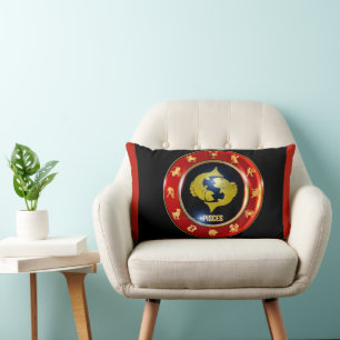 Cojín Lumbar Astrología del Rótulo Zodiaco Pisces