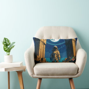 Cojín Lumbar Astronauta Bajo la Puerta Celestial