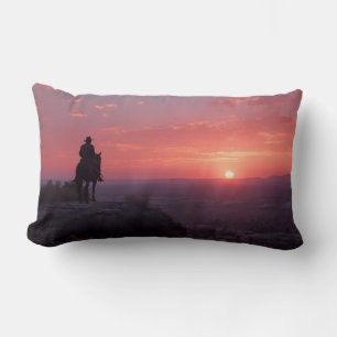Cojín Lumbar Atardecer Lavanda Rosa Suave Arte Occidental Román
