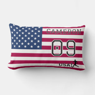 Cojín Lumbar Atleta Personalizado de Fútbol Americano Patriótic