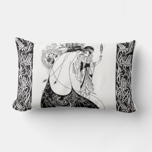 Cojín Lumbar Aubrey Beardsley El Abrigo de Pavo Real Art Nouvea