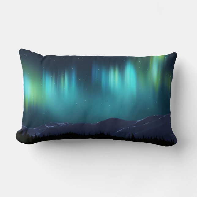 Cojín Lumbar Aurora Boreal (Anverso)