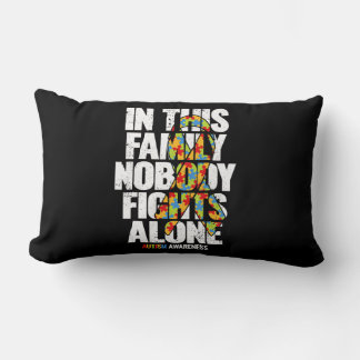 Cojín Lumbar Autism Awareness Shirs Family apoya el autismo de