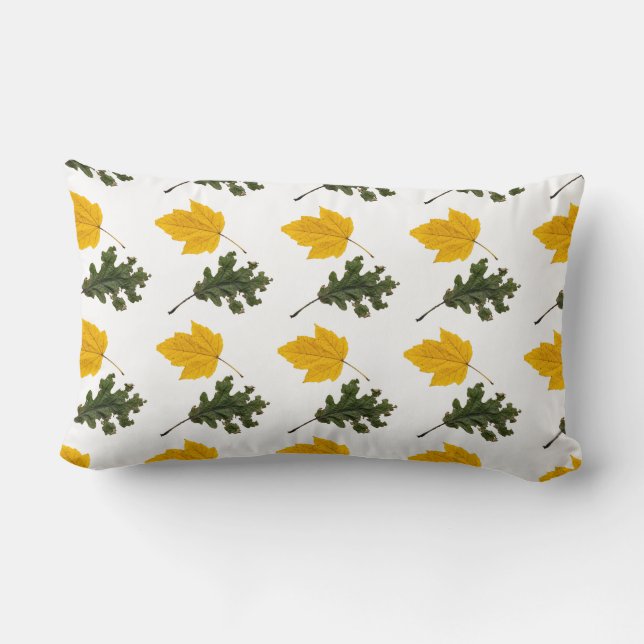 Cojín Lumbar Autumn Symmetry Leaf Pattern (Reverso )