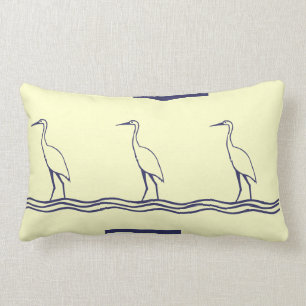Cojín Lumbar ave marina garza de la costa blanca PILLOW