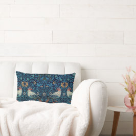 Cojín Lumbar Ave virgen William Morris arte floral