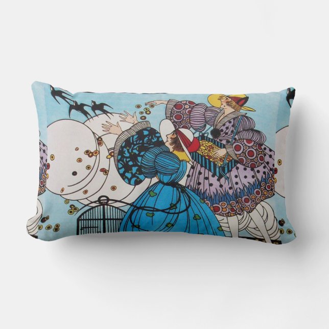 COJÍN LUMBAR AVES DE PRIMAVERA / DISEÑADOR DE COSTUMBRES DE BEL (Anverso)