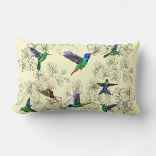 Cojín Lumbar Aves primaverales colibríes - Tus colores