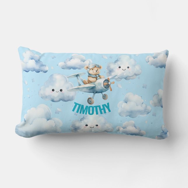 Cojín Lumbar Aviador de oso de peluche Lumbar Pillow (Anverso)