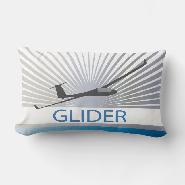 Cojín Lumbar Avión Glider Sailplane (Anverso)