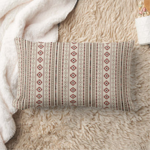 Cojín Lumbar Aztec Browns Rust Cream Motifs Mixtos V Rpt Patter