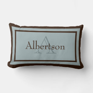 Cojín Lumbar Azul/almohada modernos del recuerdo del nombre del