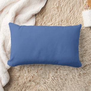 Cojín Lumbar Azul Cobalto Minimalista Elegante Color Sólido