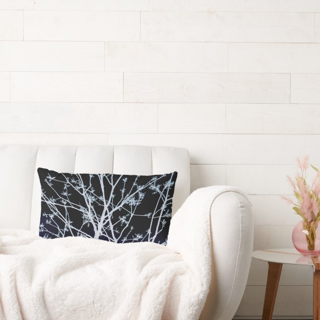 Cojín Lumbar Azul del árbol de primavera (Sofá)