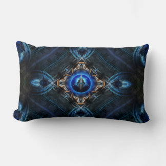 Cojín Lumbar Azul dorado Kaleidoscope