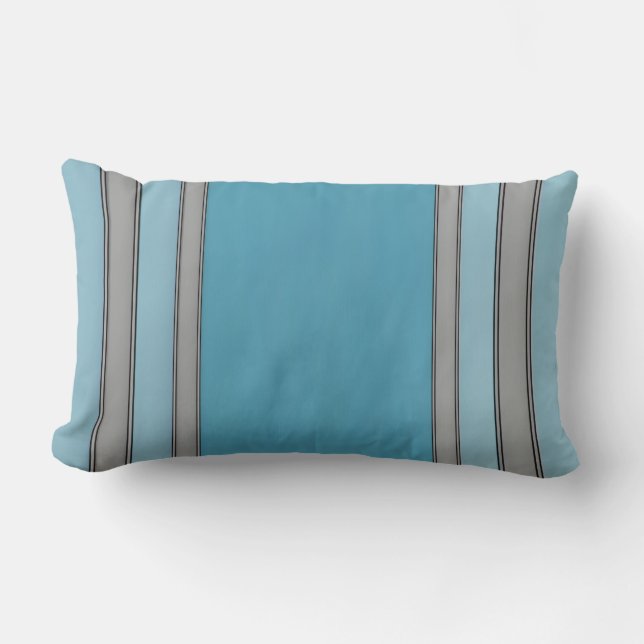 Cojín Lumbar Azul, gris, negro simple como eso (Anverso)