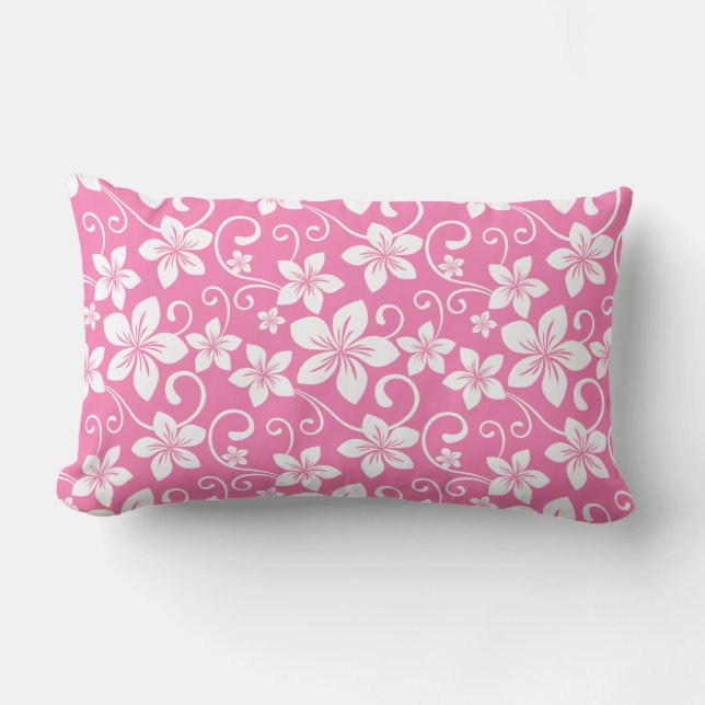COJÍN LUMBAR AZUL HAWAII (ROSA) (Anverso)