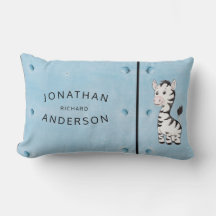 Azul Metalizado Stud Watercolor Cebra Nombre perso