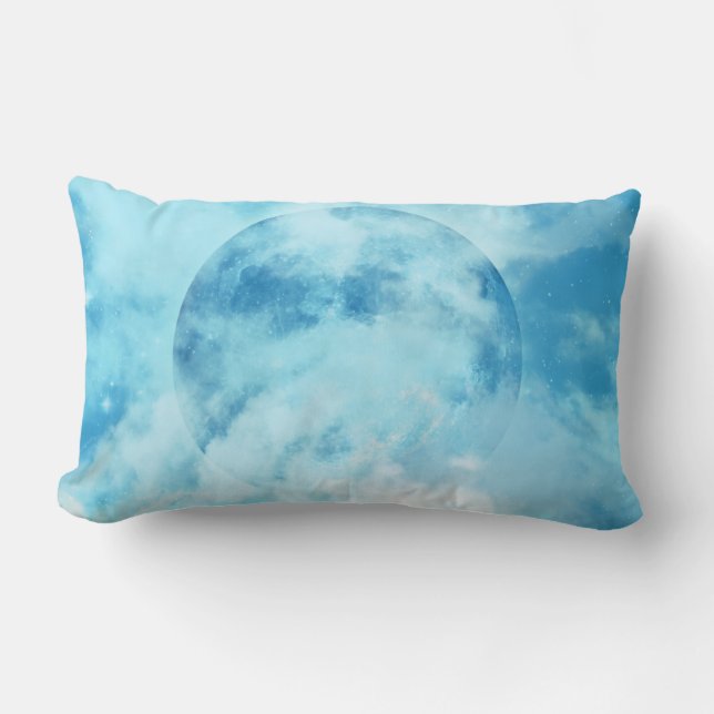 COJÍN LUMBAR AZUL MOON ARTISTIC NOCHE SKY (Anverso)
