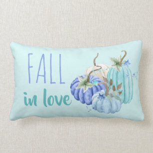 Cojín Lumbar Azul Verde Aguamarina Taupe Calabaza Otoño
