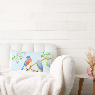 Cojín Lumbar Azulejos Azul Pálido