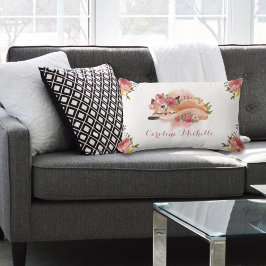 Cojín Lumbar Baby Fox Pink Floral