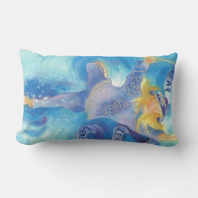 Cojín Lumbar Bailarín de la cinta del año bisiesto (Anverso)