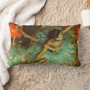 Cojín Lumbar Bailarina Danza Bailarina Verde Degas Pintura