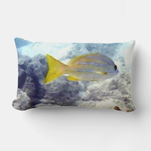 Cojín Lumbar Bajo el mar (azul hielo) Pillow